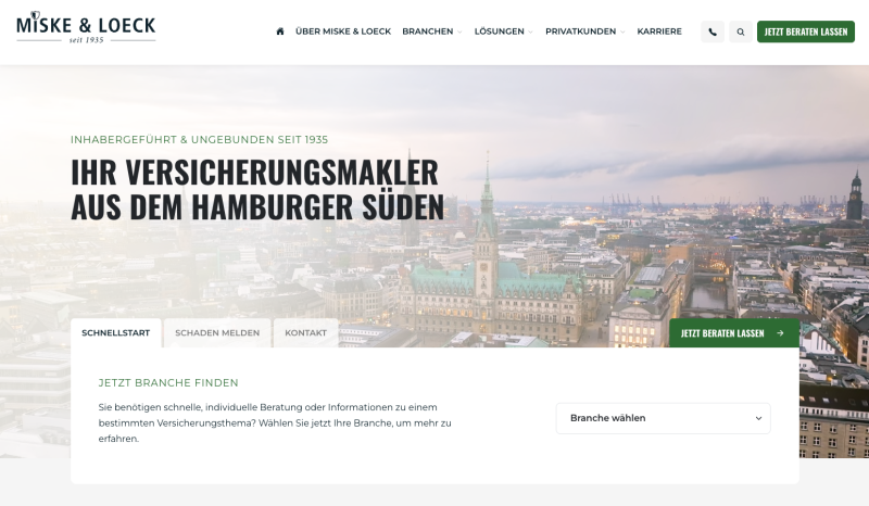 Neue Website für Miske & Loeck Versicherungsmakler online