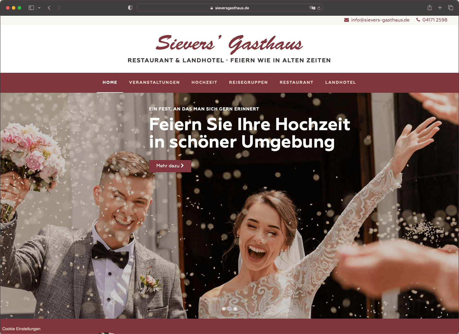 Sievers Gasthaus Website